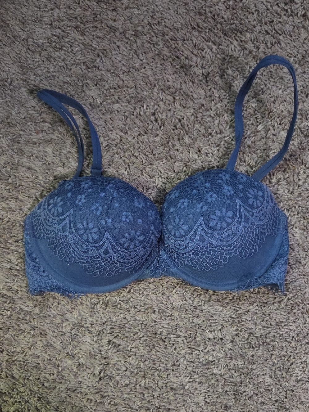 Victoria's Secret Blue Lace Balconette Bra